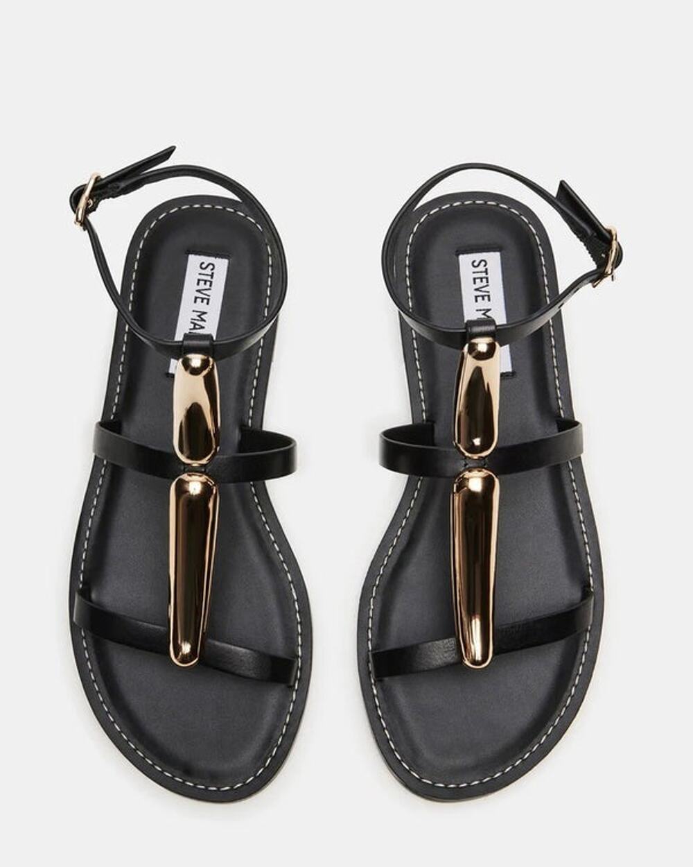 Steve Madden Alma Leather Strappy Sandals - 7.5